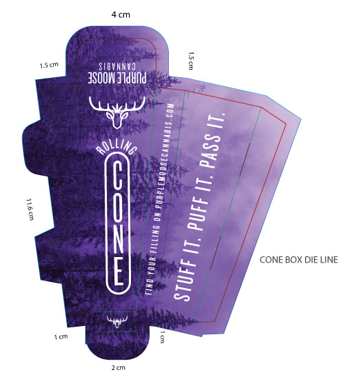 Purple Moose Cannabis Custom Packaging