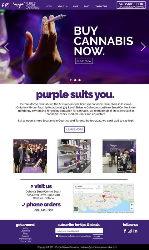 Purple Moose Cannabis Website Redesign